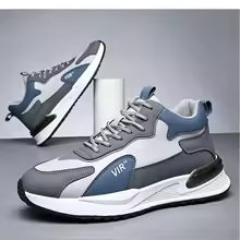 Men’s Trendy Thick-Sole Sports Shoes, Leather Upper Casual Dad Sneakers – Breathable & Perfect for Spring Season